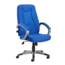 Lucca high back fabric managers chair - blue