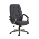 Lucca high back fabric managers chair - charcoal