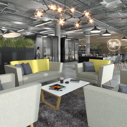 Lyric reception chair two seater with metal legs 1450mm wide - maturity blue seat and arms with range blue back