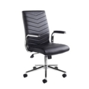 Martinez high back managers chair - black faux leather
