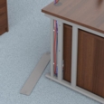 Maestro 25 right hand ergonomic desk 1800mm wide with 3 drawer pedestal - silver cable managed leg frame and beech top