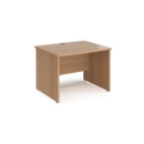 Maestro 25 straight desk 1000mm x 800mm - beech top with panel end leg