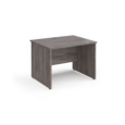 Maestro 25 straight desk 1000mm x 800mm - grey oak top with panel end leg