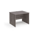 Maestro 25 straight desk 1000mm x 800mm - grey oak top with panel end leg
