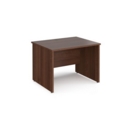 Maestro 25 straight desk 1000mm x 800mm - walnut top with panel end leg