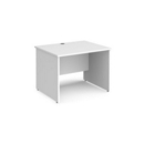 Maestro 25 straight desk 1000mm x 800mm - white top with panel end leg