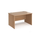 Maestro 25 straight desk 1200mm x 800mm - beech top with panel end leg