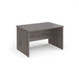 Maestro 25 straight desk 1200mm x 800mm - grey oak top with panel end leg