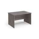 Maestro 25 straight desk 1200mm x 800mm - grey oak top with panel end leg
