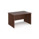 Maestro 25 straight desk 1200mm x 800mm - walnut top with panel end leg
