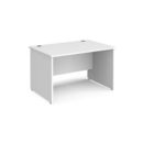 Maestro 25 straight desk 1200mm x 800mm - white top with panel end leg