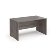 Maestro 25 straight desk 1400mm x 800mm - grey oak top with panel end leg