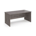Maestro 25 straight desk 1600mm x 800mm - grey oak top with panel end leg
