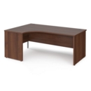 Maestro 25 left hand ergonomic desk 1800mm wide - walnut top with panel end leg