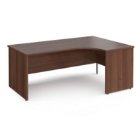 Maestro 25 right hand ergonomic desk 1800mm wide - walnut top with panel end leg