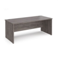 Maestro 25 straight desk 1800mm x 800mm - grey oak top with panel end leg