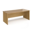 Maestro 25 straight desk 1800mm x 800mm - oak top with panel end leg