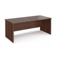Maestro 25 straight desk 1800mm x 800mm - walnut top with panel end leg