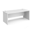 Maestro 25 straight desk 1800mm x 800mm - white top with panel end leg