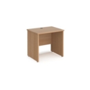 Maestro 25 straight desk 800mm x 600mm - beech top with panel end leg