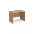 Maestro 25 straight desk 1000mm x 600mm - beech top with panel end leg