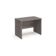 Maestro 25 straight desk 1000mm x 600mm - grey oak top with panel end leg