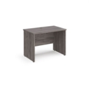 Maestro 25 straight desk 1000mm x 600mm - grey oak top with panel end leg