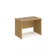 Maestro 25 straight desk 1000mm x 600mm - oak top with panel end leg