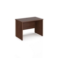 Maestro 25 straight desk 1000mm x 600mm - walnut top with panel end leg