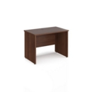 Maestro 25 straight desk 1000mm x 600mm - walnut top with panel end leg