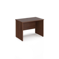 Maestro 25 straight desk 1000mm x 600mm - walnut top with panel end leg
