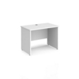 Maestro 25 straight desk 1000mm x 600mm - white top with panel end leg
