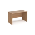 Maestro 25 straight desk 1200mm x 600mm - beech top with panel end leg