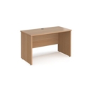 Maestro 25 straight desk 1200mm x 600mm - beech top with panel end leg