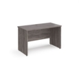 Maestro 25 straight desk 1200mm x 600mm - grey oak top with panel end leg