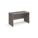 Maestro 25 straight desk 1200mm x 600mm - grey oak top with panel end leg