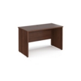 Maestro 25 straight desk 1200mm x 600mm - walnut top with panel end leg
