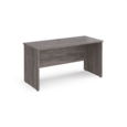 Maestro 25 straight desk 1400mm x 600mm - grey oak top with panel end leg