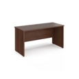 Maestro 25 straight desk 1400mm x 600mm - walnut top with panel end leg