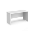 Maestro 25 straight desk 1400mm x 600mm - white top with panel end leg