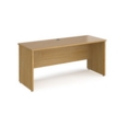 Maestro 25 straight desk 1600mm x 600mm - oak top with panel end leg