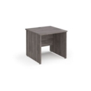 Maestro 25 straight desk 800mm x 800mm - grey oak top with panel end leg