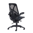 Napier high mesh back operator chair with mesh seat - black