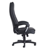 Noble high back managers chair - black faux leather
