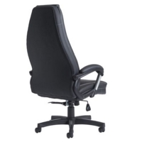 Noble high back managers chair - black faux leather