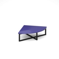 Nera corner unit table 700mm x 700mm with black frame
