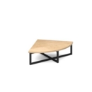 Nera corner unit table 700mm x 700mm with black frame - kendal oak