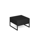 Nera modular soft seating single bench with black frame