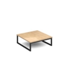 Nera square coffee table 700mm x 700mm with black frame - kendal oak