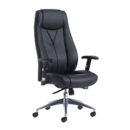 Odessa high back executive chair - black faux leather